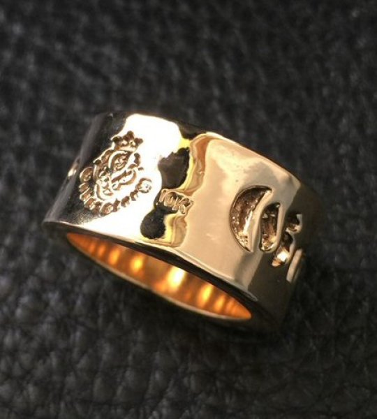 画像6: 10k Gold Wide Gaboratory Cigar Band Ring (6)