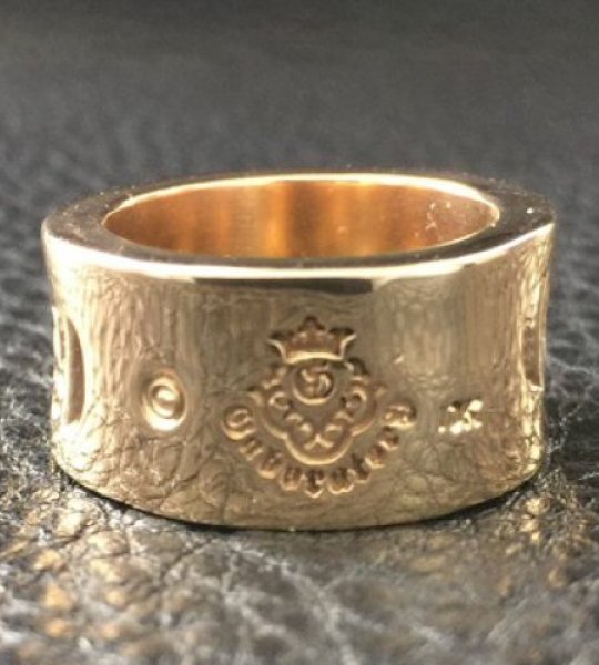画像8: 10k Gold Wide Gaboratory Cigar Band Ring (8)