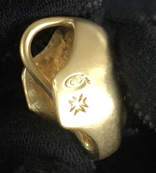 画像6: 10k Gold Face Pendant (Mud Green Gold Finish) (6)