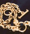 画像10: 10k Gold Single Skull With 2 Single Skulls & Small Oval Chain Links Necklace (10)