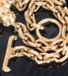 画像12: 10k Gold Single Skull With 2 Single Skulls & Small Oval Chain Links Necklace (12)