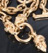 画像9: 10k Gold Single Skull With 2 Single Skulls & Small Oval Chain Links Necklace (9)
