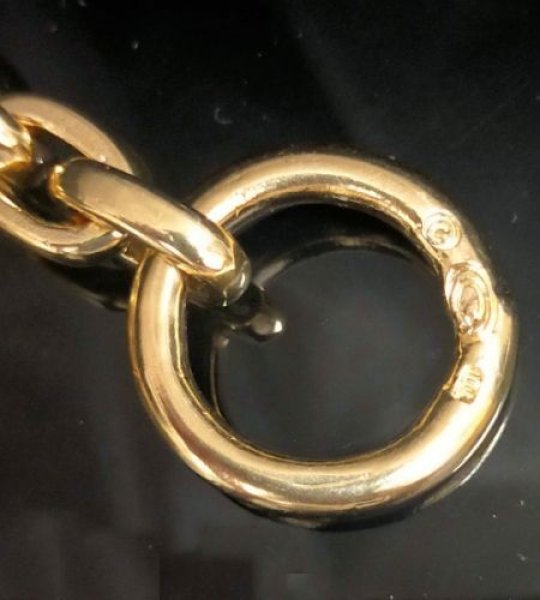 画像2: 10k Gold Small Oval Chain Links Necklace (2)