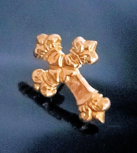 画像10: 10k Gold 1/128 4Heart Long Crown Cross Pierce (10)