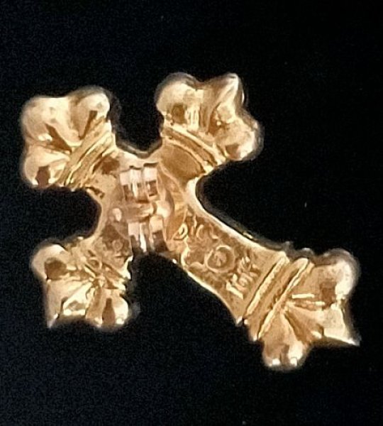 画像7: 10k Gold 1/128 4Heart Long Crown Cross Pierce (7)