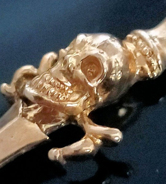 画像4: 10k Gold Quarter Skull On Dagger Pierce (4)
