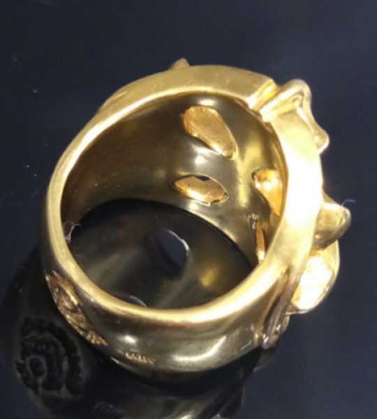 画像7: 10k Gold Large Cross Oval Roll Ring (7)