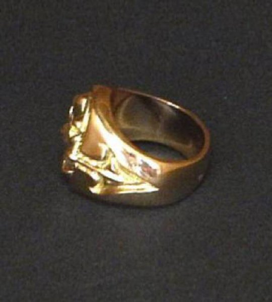 画像4: 18k Cross Oval Signet Ring (4)