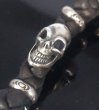 画像10: Skull Clip With Skull beads braid Leather Key Chain (10)
