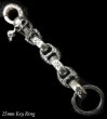 画像19: Skull on clip with maltese cross H.W.O & chiseled anchor key ring (19)
