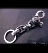 画像5: Skull on clip with maltese cross H.W.O & chiseled anchor key ring (5)