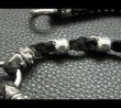 画像10: Skull On Dagger With 2Bolo Neck 4Skulls Braid Leather Necklace (10)