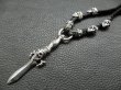 画像17: Skull On Dagger With 2Bolo Neck 4Skulls Braid Leather Necklace (17)