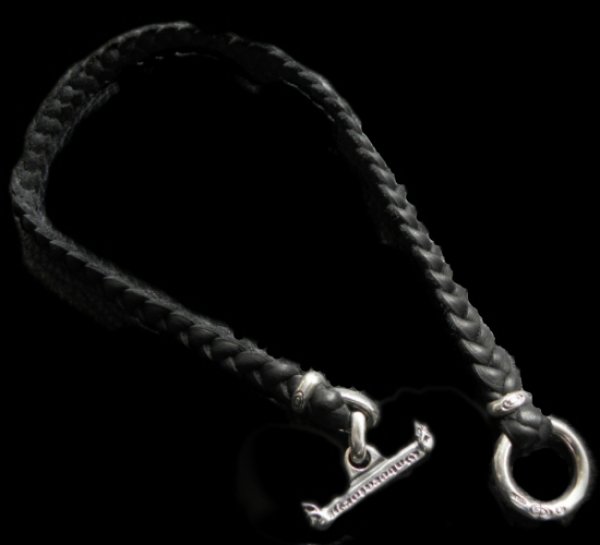 画像8: Braid Leather Necklace With C-ring (8)