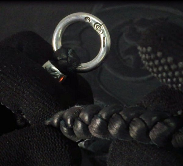 画像11: Braid Leather Necklace With C-ring (11)
