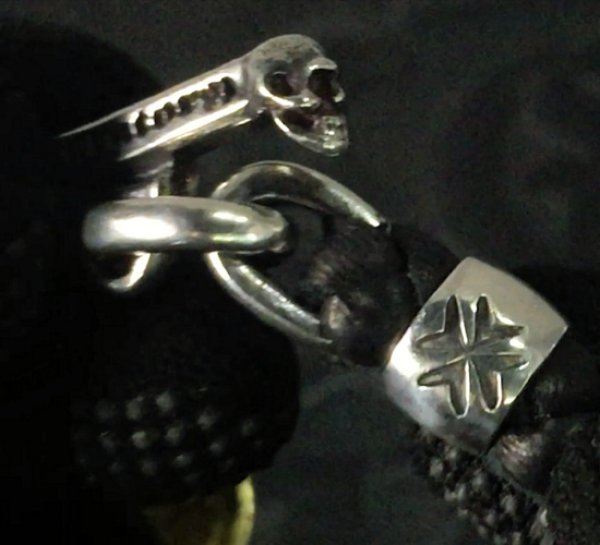 画像6: Braid Leather Necklace With C-ring (6)