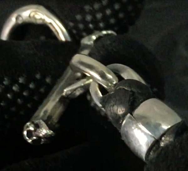 画像5: Braid Leather Necklace With C-ring (5)