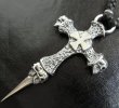 画像11: Half Hammer Cross With 2Skull & Double Face Dagger Necklace (11)
