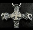 画像8: Half Hammer Cross With 2Skull & Double Face Dagger Necklace (8)