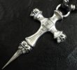 画像6: Half Hammer Cross With 2Skull & Double Face Dagger Necklace (6)
