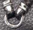 画像7: C-ring With 2 Smooth Bolo Neck Clamps & Quarter Bulldog Braid Leather Necklace (7)