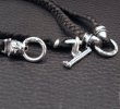 画像3: C-ring With 2 Smooth Bolo Neck Clamps & Quarter Bulldog Braid Leather Necklace (3)