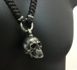 画像15: Large Skull Pendant With Braid Leather Necklace (15)