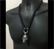 画像12: Large Skull Pendant With Braid Leather Necklace (12)