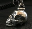画像9: Large Skull Pendant With Braid Leather Necklace (9)