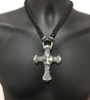 画像9: Hammer Cross With Braid Leather Necklace (9)