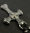 画像6: Hammer Cross With Braid Leather Necklace (6)