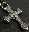画像3: Hammer Cross With Braid Leather Necklace (3)