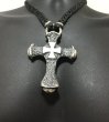 画像11: Hammer Cross With Braid Leather Necklace (11)