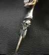 画像8: Large Skull On 2Skulls Hammer Cross Double Face Dagger With 2Panthers Braid Leather Necklace (8)