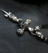 画像16: Large Skull On 2Skulls Hammer Cross Double Face Dagger With 2Panthers Braid Leather Necklace (16)