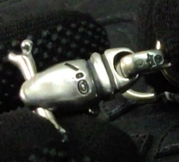 画像3: Half Old Bulldog With Bone braid Leather Necklace (3)