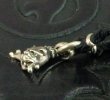 画像6: Half Old Bulldog With Bone braid Leather Necklace (6)
