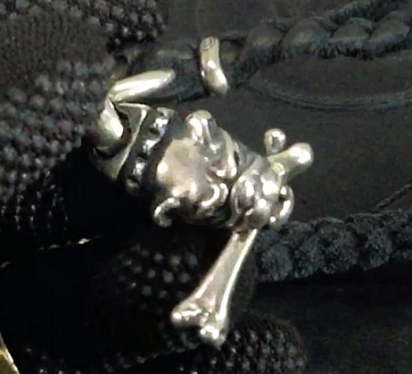 画像9: Half Old Bulldog With Bone braid Leather Necklace (9)