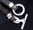 画像6: C-ring With Quarter Braid Leather Necklace (Platinum Finish) (6)