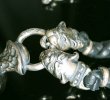 画像10: Large Skull On 2 Skulls Hammer Cross Double Face Dagger With 2 Old Bulldogs Braid Leather Necklace (10)