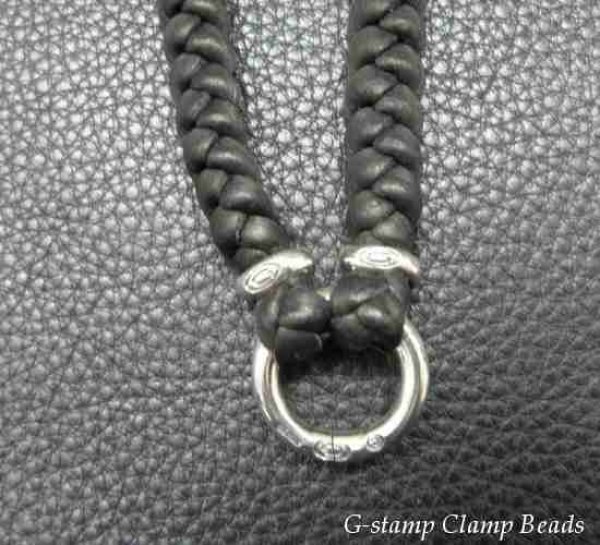 画像4: C-ring With Braid Leather Necklace (4)
