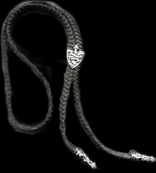 画像1: Snake Loop Tie Midium Size With Half Bolo Tips (1)
