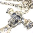 画像4: Large Skull On 2Skulls Hammer Cross Double Face Dagger With 2Panthers Small Oval Chain Necklace (4)