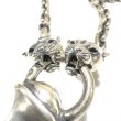 画像6: Large Skull On 2Skulls Hammer Cross Double Face Dagger With 2Panthers Small Oval Chain Necklace (6)