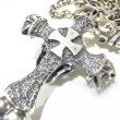 画像10: Large Skull On 2Skulls Hammer Cross Double Face Dagger With 2Panthers Small Oval Chain Necklace (10)