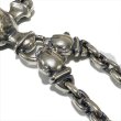 画像12: Large Skull On 2Skulls Hammer Cross Double Face Dagger With 2Panthers Small Oval Chain Necklace (12)