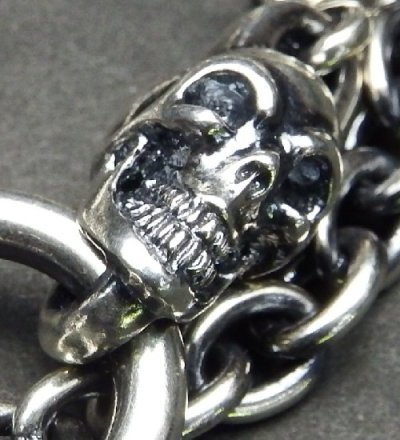 画像3: 6Chain with quarter skull & quarter T-bar necklace