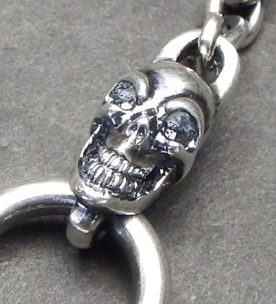 画像1: 6Chain with quarter skull & quarter T-bar necklace