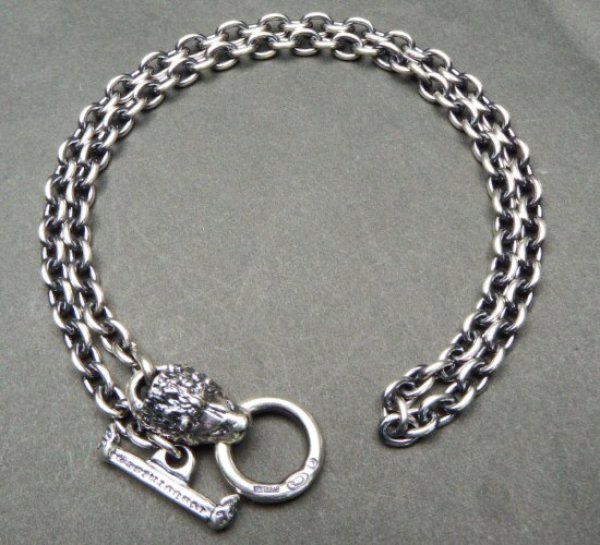 画像3: 6Chain With quarter lion & quarter T-bar necklace (3)