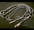 画像3: 1/3 Skull On Dagger With 2 Quarter Skulls & 7 Chain Links Necklace (3)
